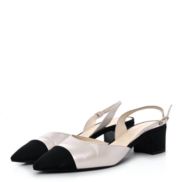 CHANEL metallic Slingback heel. Perfect condition. - Picture 1 of 16